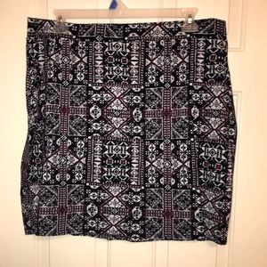 Tribal print skirt